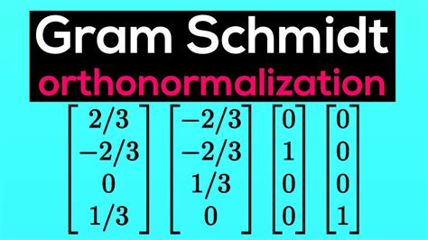 Obviously, this would not work with any basis. . Gramschmidt orthonormalization process calculator